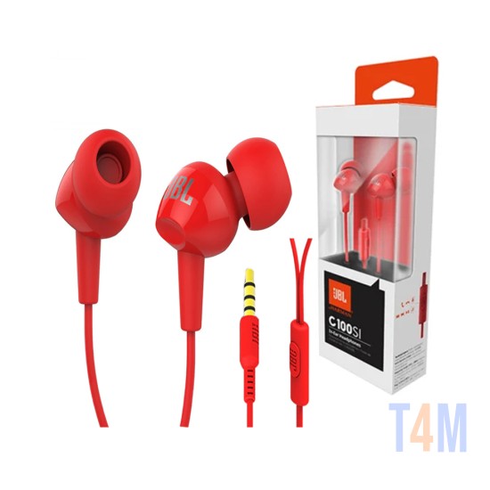 JBL WIRED IN-LINE EARPHONE C100SI 3.5MM RED